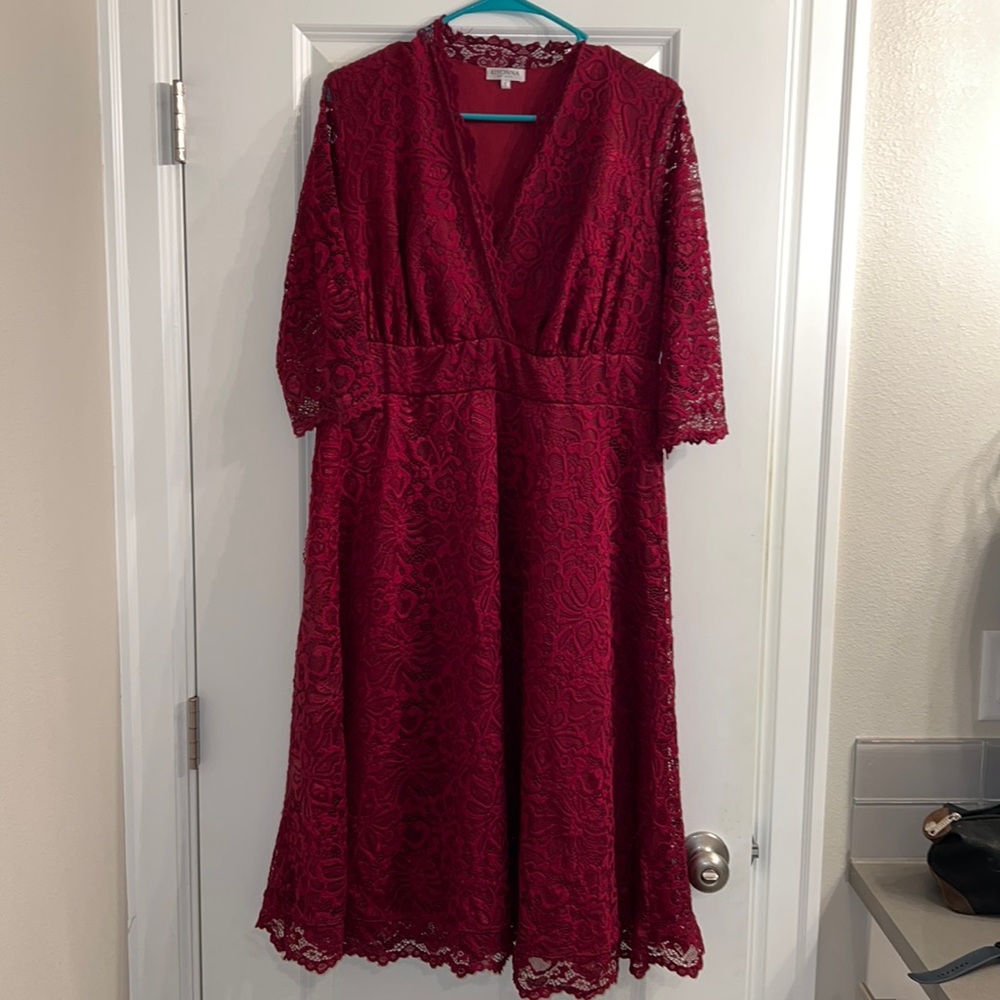 Worn once for a wedding, 1x plus size, thick dress